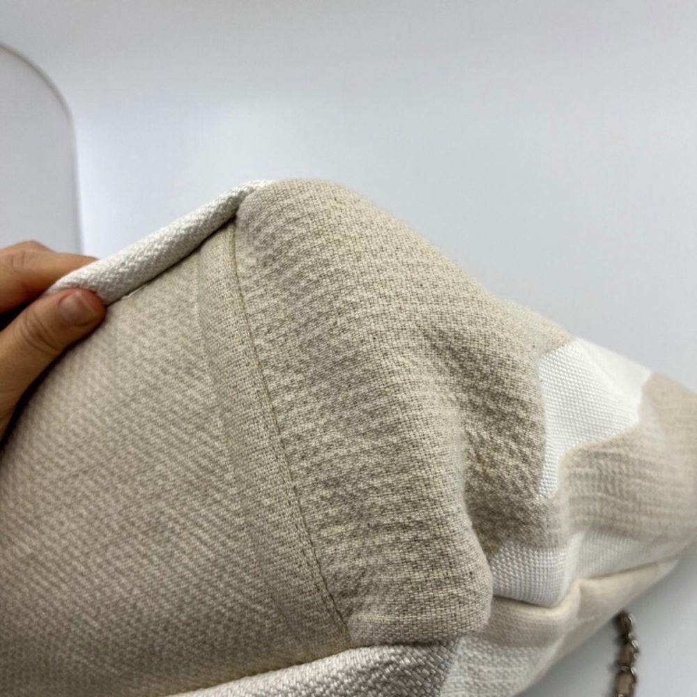 Chanel Neutral Canvas Two Way Tote - Picture 4 of 6
